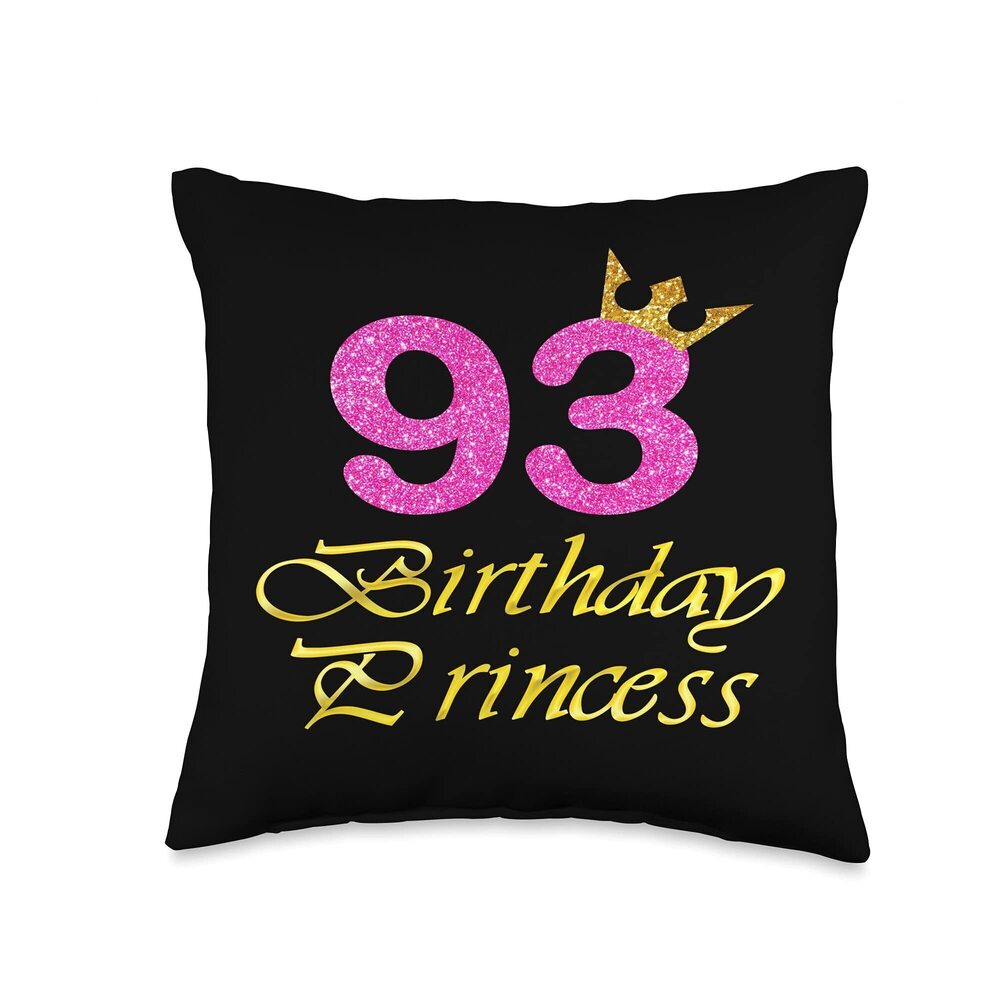 9973 93rd Birthday Princess Cute Art For Girl 93 Years Old Throw Pillow